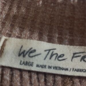 We The Free Ribbed Knit Top in Soft Brown
